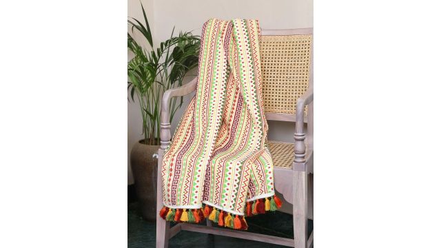 Crown of Poppies Aztec Echoes Throw