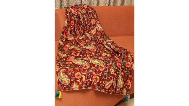Crown of Poppies Regal Threads Velvet Throw