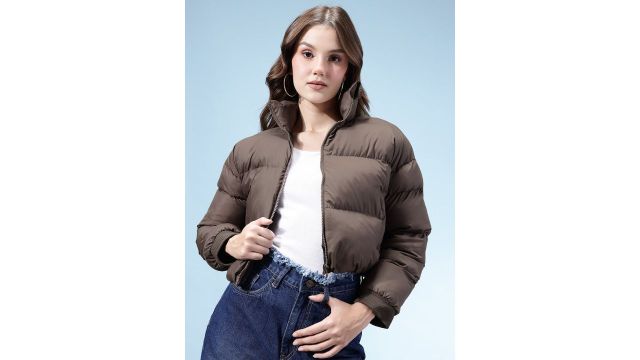 glitchez Crop Puffer Jacket
