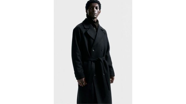 H&M Tie-Belt Wool-Blend Coat