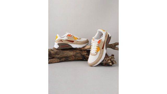 JQR Men RUMBA Color‑Blocked Sneaker (White)