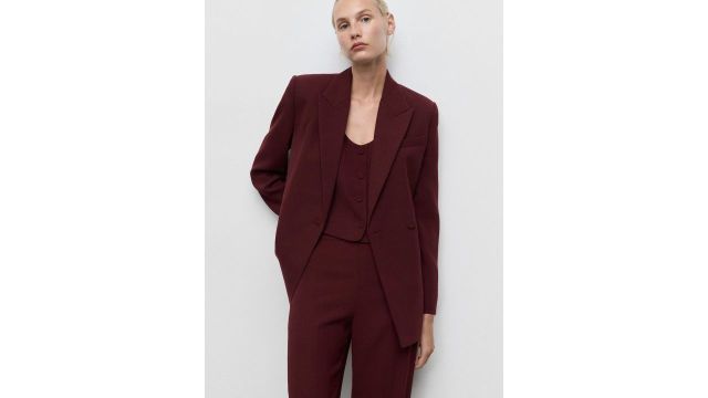MANGO Single-Breasted Formal Blazer