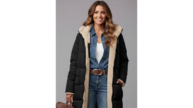 Mast & Harbour Women Longline Puffer Jacket