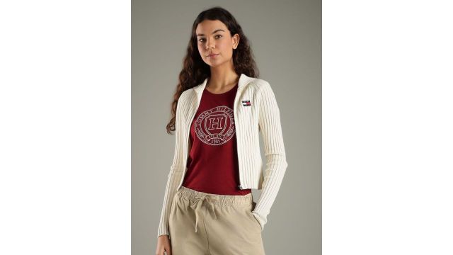 Tommy Hilfiger Europe Women Slim Fit Hooded Neck Cardigan