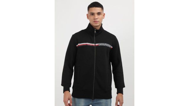 Tommy Hilfiger Men Brand Logo Printed Cotton Cardigan