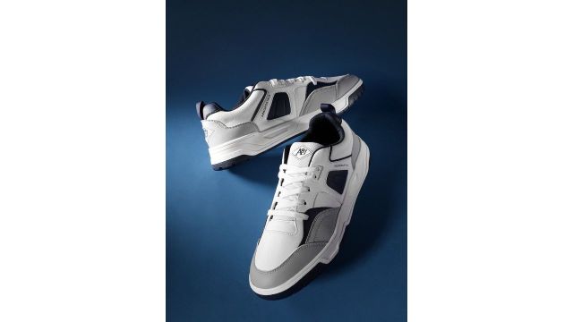 Aeropostale Men Colourblocked Everyday Sneakers (White/Grey, regular low-top)