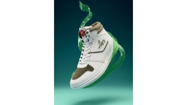 Aeropostale Men Colourblocked Sneakers (White/Olive, mid-top)
