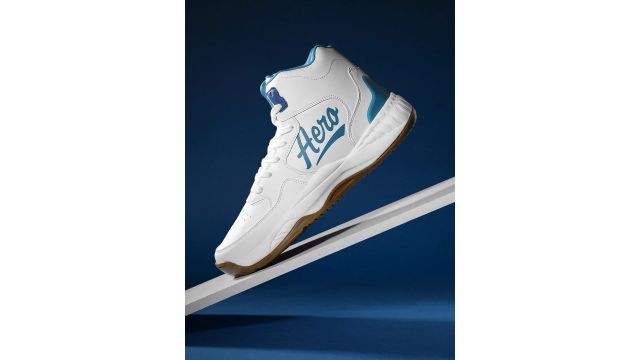 Aeropostale Men Perforated Mid-Top Sneakers (White, 3-month warranty)