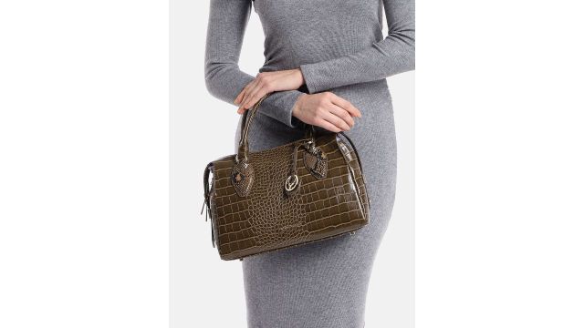 Allen Solly Croc-Textured Handheld Bag