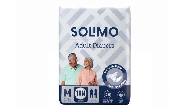 Amazon Brand - Solimo Adult Diapers Tape Style