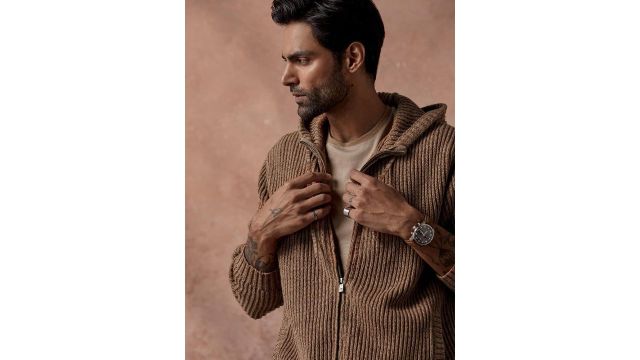 Andamen Hooded Cotton Front Open Sweatshirt