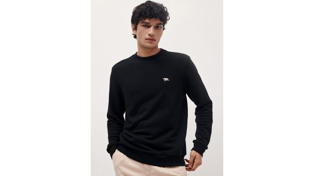 Andamen Men Casual Print Cotton Regular Fit Sweatshirt