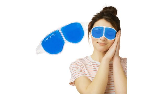 BOLDFIT Blue Solid Eye Mask