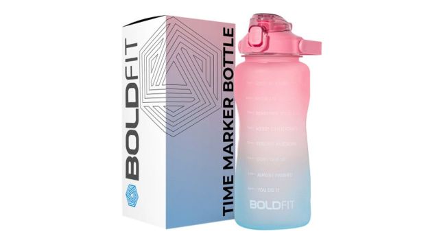 BOLDFIT Pink Colourblocked Plastic Spill Proof Sipper – 2 L