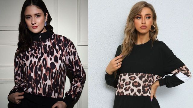 Best relaxed and oversized animal-print sweatshirts for women to check out