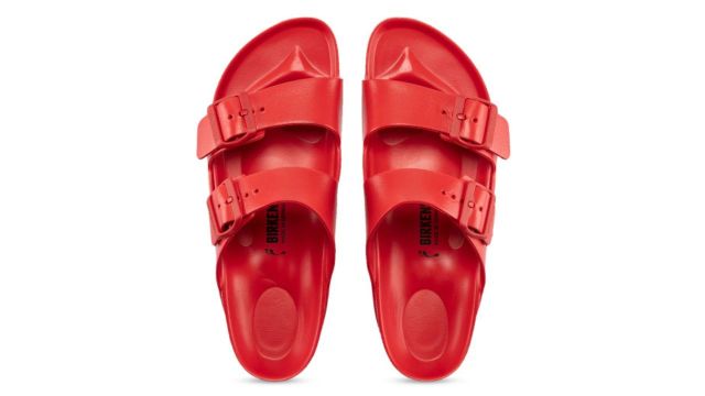 Birkenstock Unisex Red Arizona Regular Width Essentials Sandals