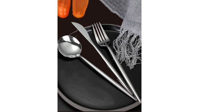 BonZeaL 12 pcs Silver Premium Stainless Steel Cutlery Set