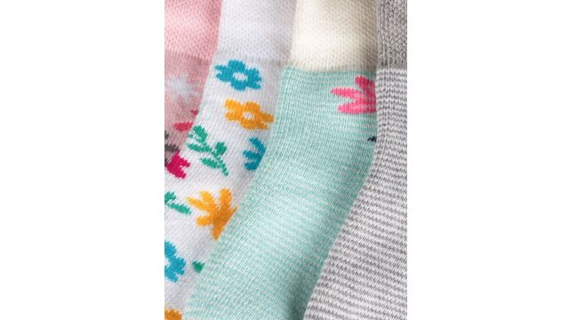 Bonjour Girls Pack of 4 Assorted Ankle Length Socks