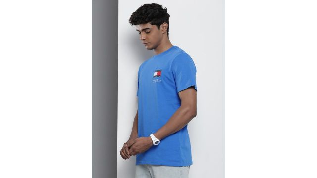Tommy Hilfiger Brand Logo Printed Pure Cotton Slim Fit T-shirt