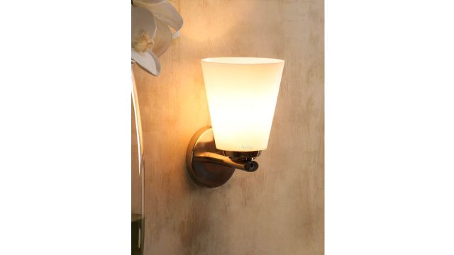 BrightLyt Silver-Toned Acrylic Wall Lamp