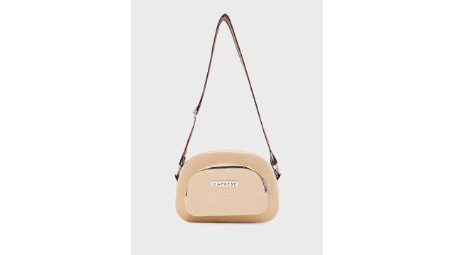 Caprese Tiko Women Beige Medium Sling Bag