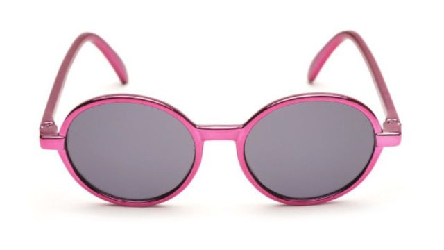 Carlton London Girls Black Lens & Pink Round Sunglasses