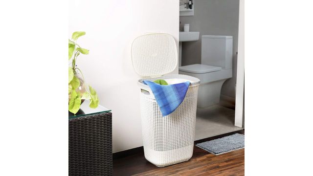 Cello Creta Laundry Bag/Basket with lid