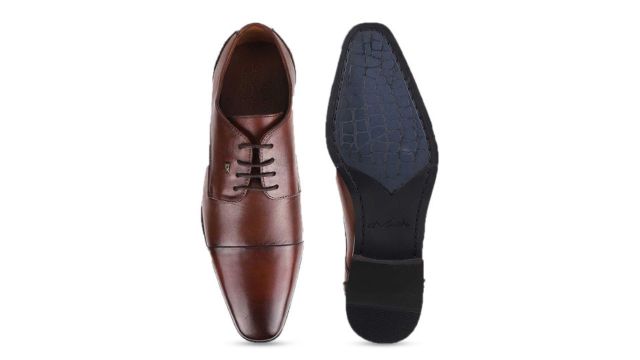 DAVINCHI Men Textured Formal Derbys
