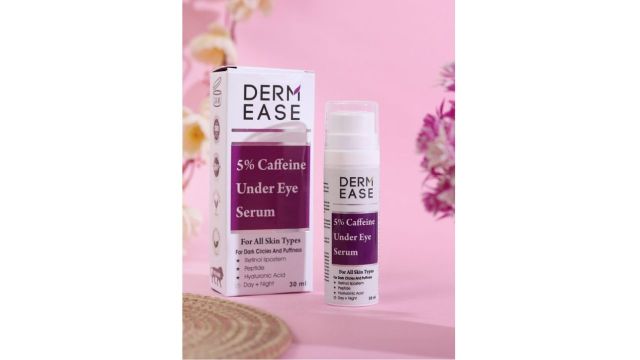 DERMEASE 5% Caffeine Under Eye Serum with Peptide