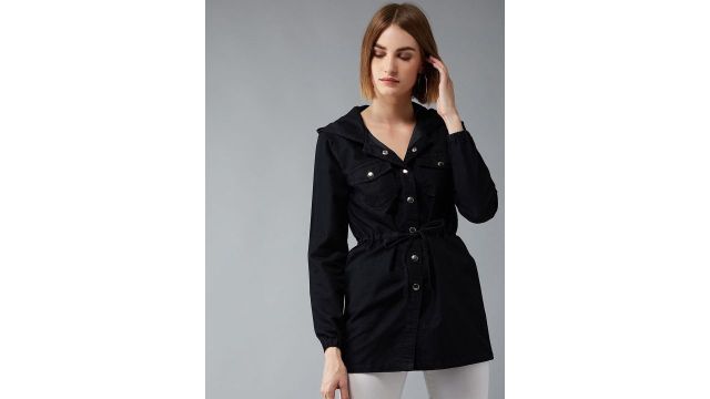 DOLCE CRUDO Women Longline Denim Jacket