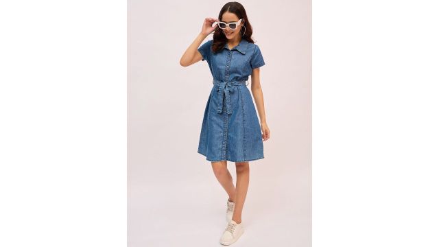 DressBerry Women Denim Short Dress
