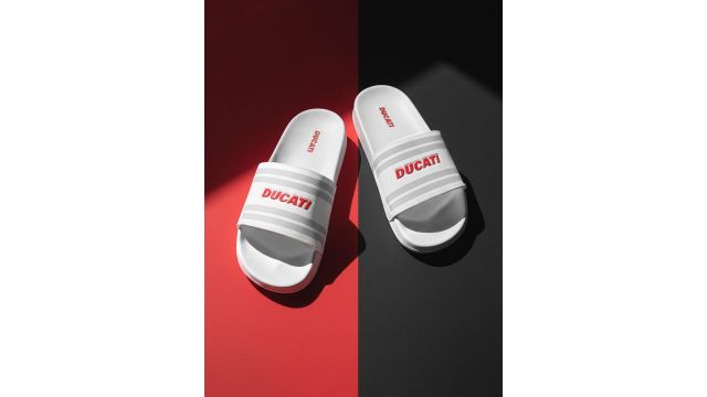 Ducati Men Brand Logo Printed Sliders
