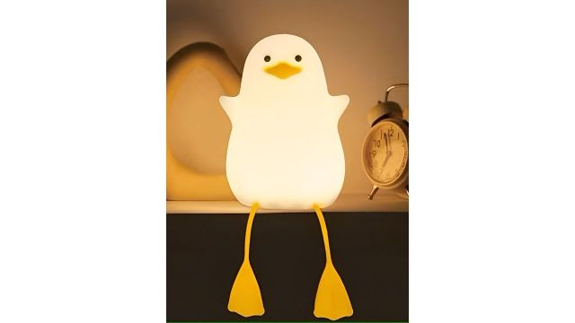 EarthCraft Silicone Duck Rechargeable Table Lamp (type‑C, rechargeable)