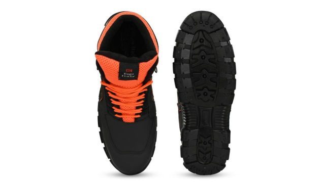 Eego Italy Men Leather Trekking Non-Marking Sports Shoes