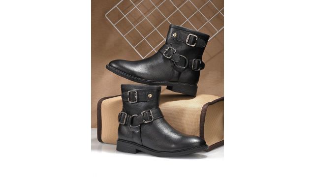 El Paso Women Solid Block-Heeled Chelsea Boots