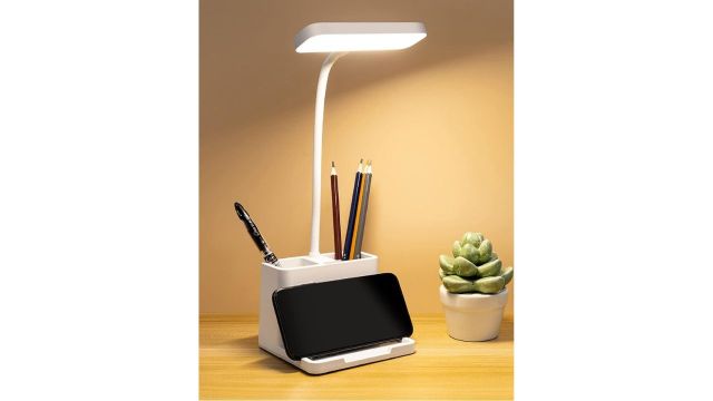 FLYNGO Plastic 3 Color Mode Led Study Table Desk Lamp