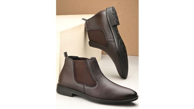 HERE&NOW Men Pack of 1 Pair Mid Top Chelsea Boots