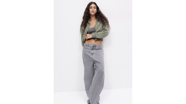 H&M Cropped Zip-Through Hoodie