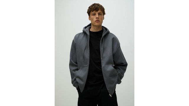H&M Loose Fit Zip-Through Hoodie