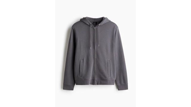H&M Men Regular Fit Pure Cotton Zip Hoodie
