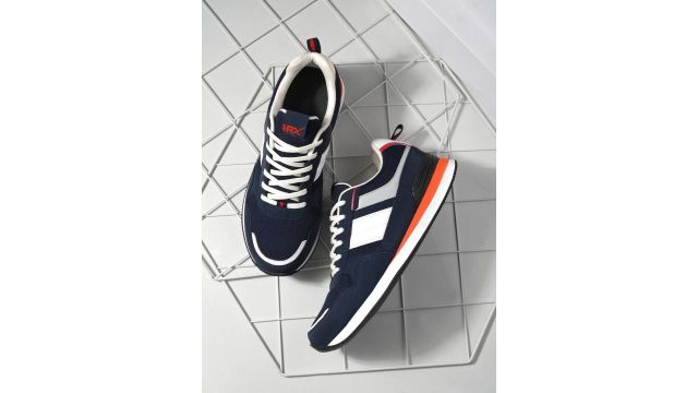 HRX Men Navy Blue Colourblocked Mesh Sneakers