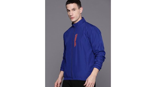 HRX Rapid-Dry Training Jacket (Blue, rapid-dry + antimicrobial, mesh lining)