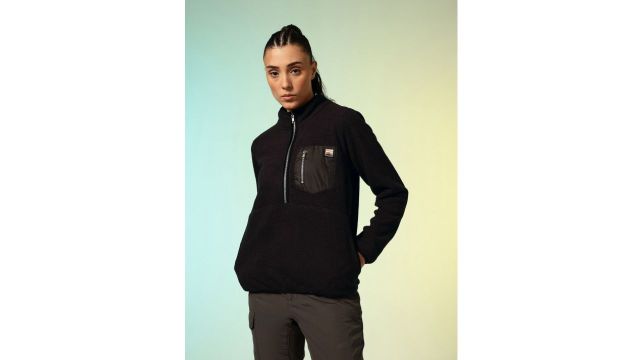 HRX by Hrithik Roshan Mock Collar Half Zipper Outdoor Sweatshirt