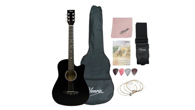 Henrix 38C 38 Inch Cutaway Basswood Acoustic Guitar