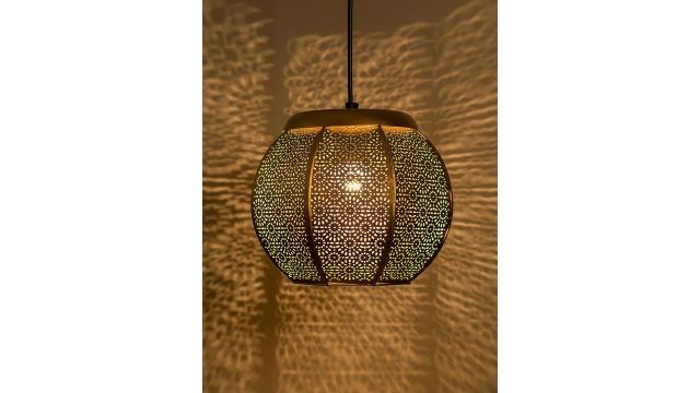 Homesake Gold Toned Textured Hanging Pendant Lamp