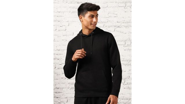 NOBERO Hooded Ribbed Hem Pullover