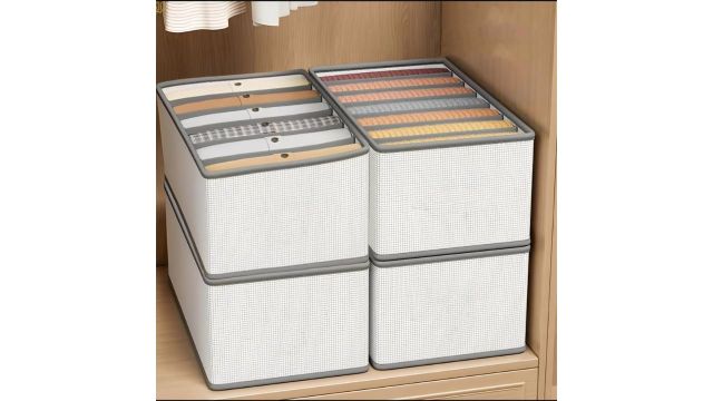 JD FRESH 7 Slot Non-Woven Fabric Clothing Storage Box