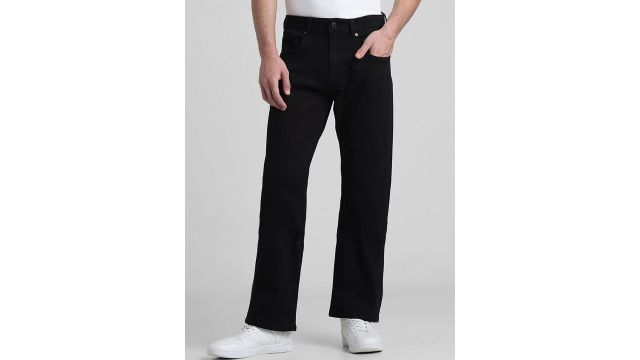 Jack & Jones Men Bootcut Mid-Rise Clean Look Stretchable Jeans