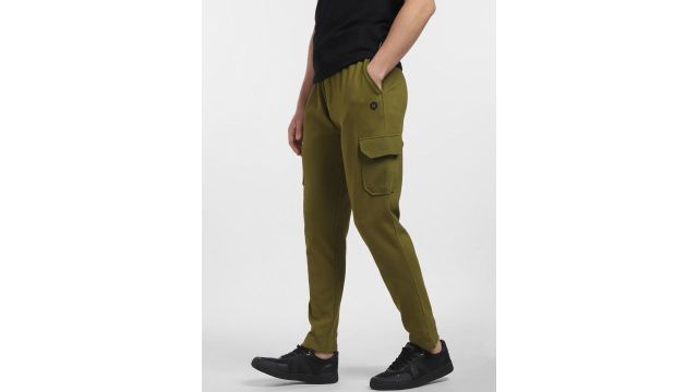 Jack & Jones Men Cotton Mid Rise Cargo Sweatpants