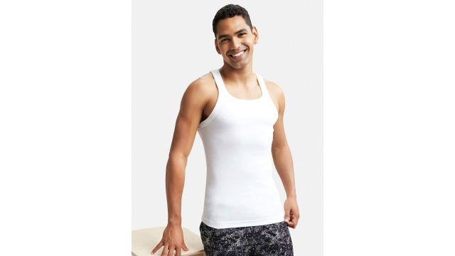 Jockey Combed Cotton Rib Square Neck Gym Vest-US26